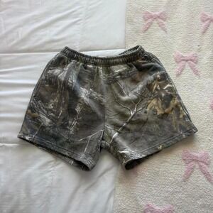 Vintage camo sweat shorts
